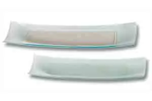 Plat en  Verre  Givré 45x10